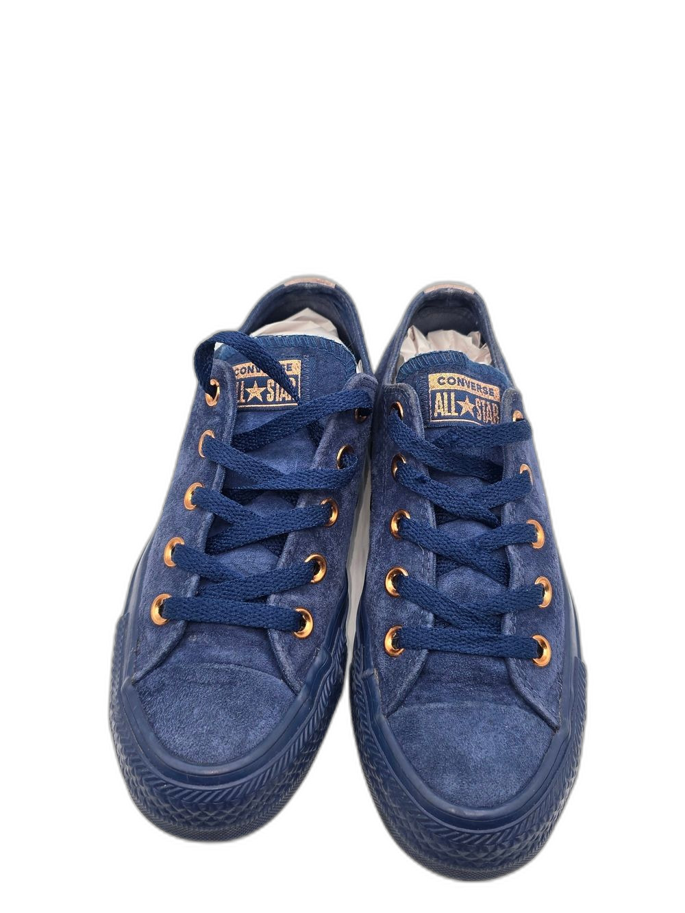 Converse All Star Low Top Sneakers - Navy Blue Suede Skater Y2K Goth Classic